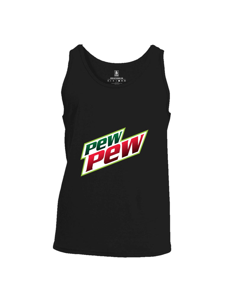 Battleraddle Pew Pew White Sleeves Men Cotton Cotton Tank Top