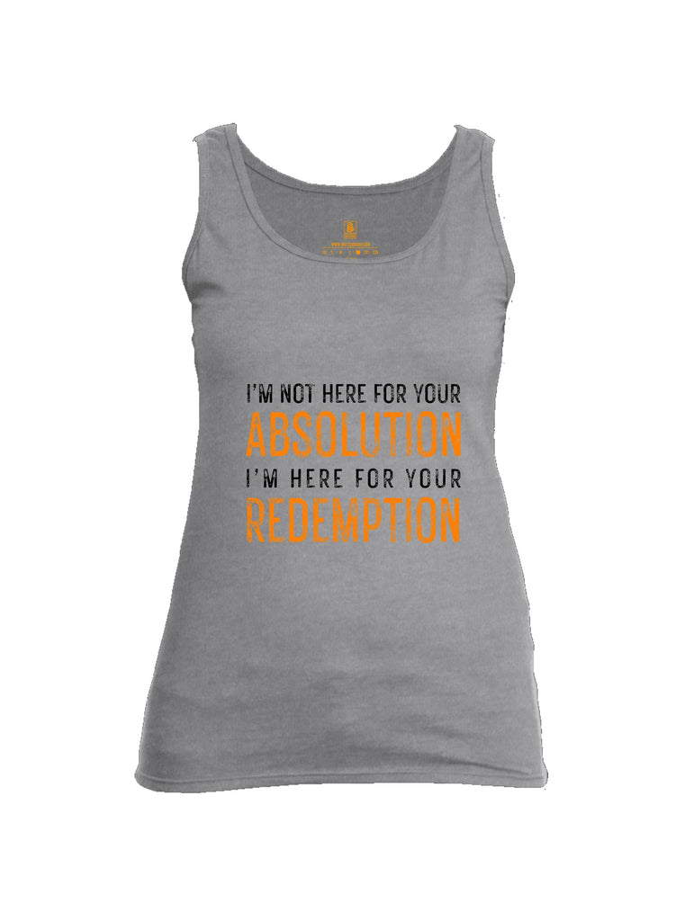 Battleraddle I'M Not Here For Your Absolution Orange Sleeves Women Cotton Cotton Tank Top