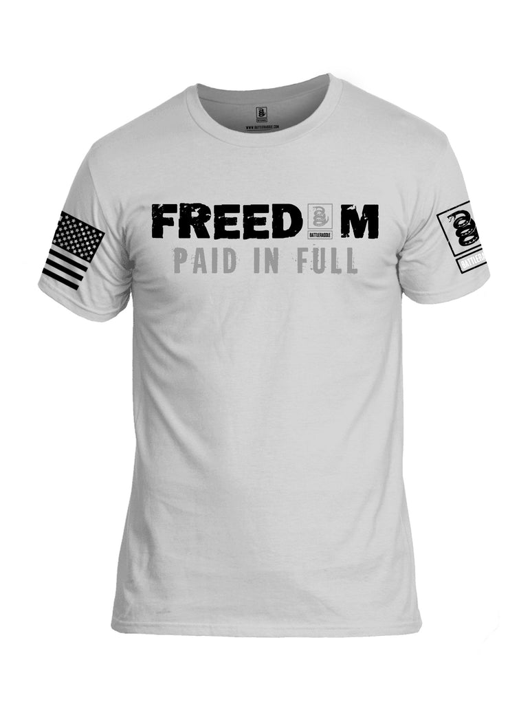 Battleraddle Freedom Paid Full Black Sleeves Men Cotton Crew Neck T-Shirt