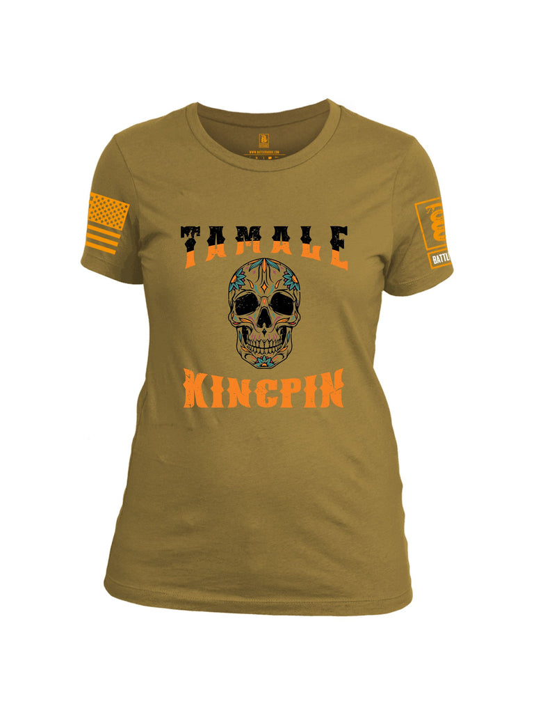 Battleraddle Tamale Kingpin Orange Sleeves Women Cotton Crew Neck T-Shirt