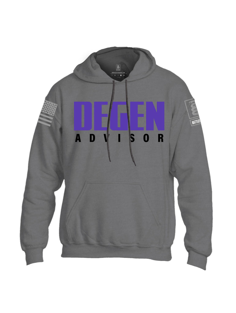 Battleraddle Degen Advisor Grey Sleeves Uni Cotton Blended Hoodie With Pockets