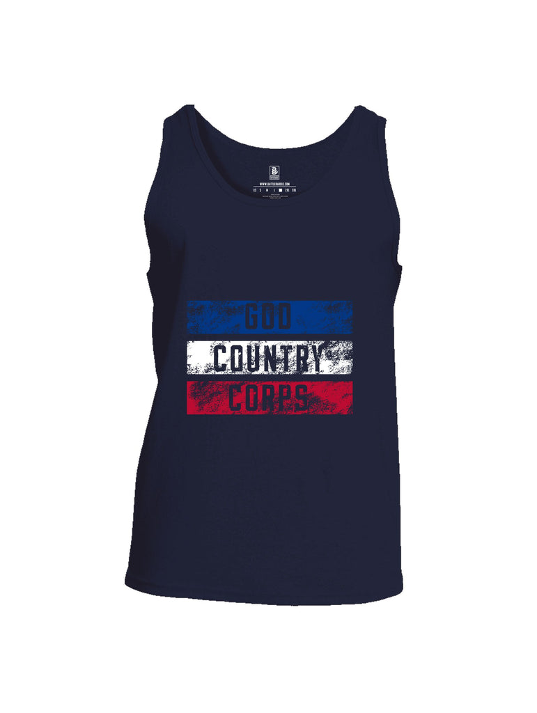 Battleraddle God Country Corps  White Sleeves Men Cotton Cotton Tank Top