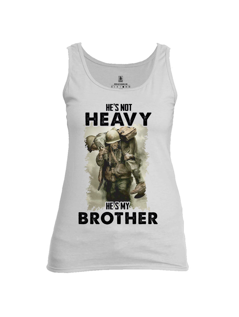 Battleraddle He'S Not Heavy He'S My Brother Black Sleeves Women Cotton Cotton Tank Top