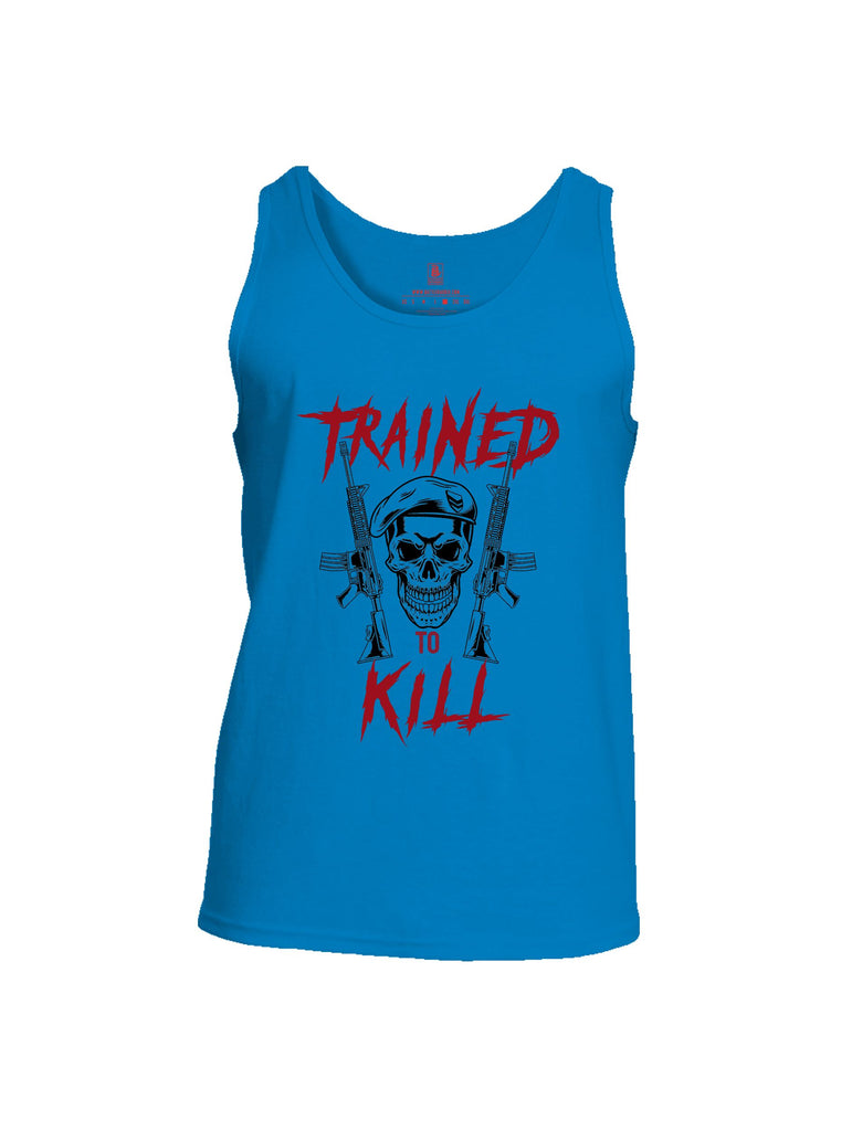 Battleraddle Trained To Kill  Red Sleeves Men Cotton Cotton Tank Top