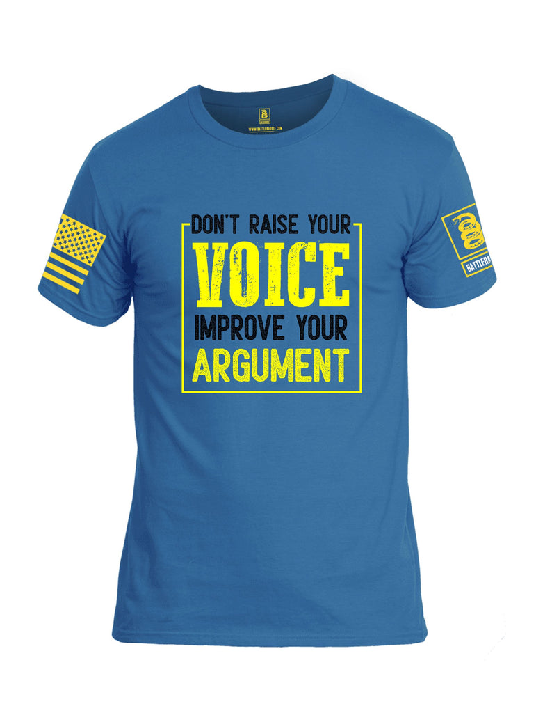 Battleraddle Don'T Raise Your Voice Yellow Sleeves Men Cotton Crew Neck T-Shirt
