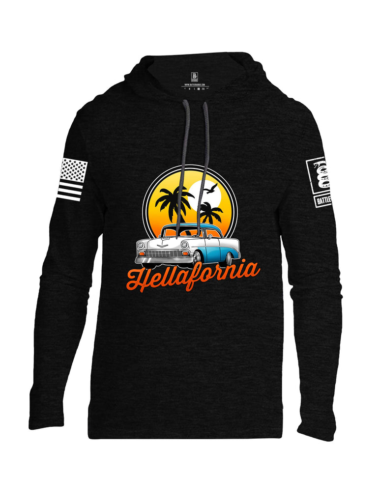 Battleraddle Hellafornia Chevy 56 White Sleeves Men Cotton Thin Cotton Lightweight Hoodie