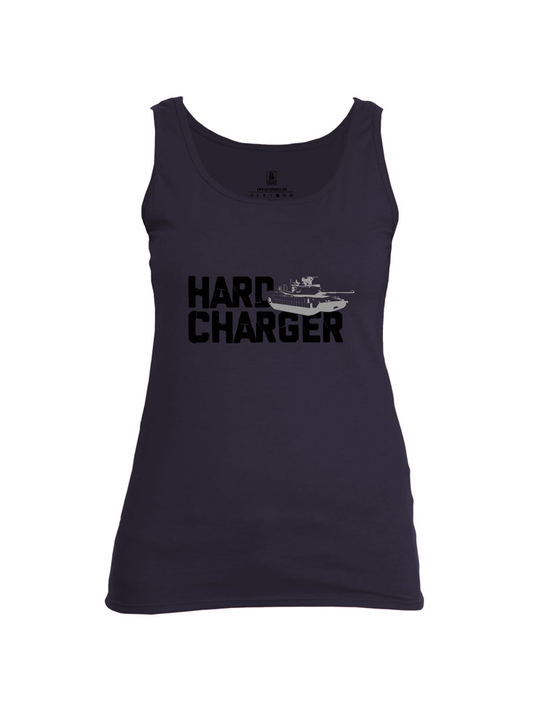 Battleraddle Hard Charger Black Sleeves Women Cotton Cotton Tank Top