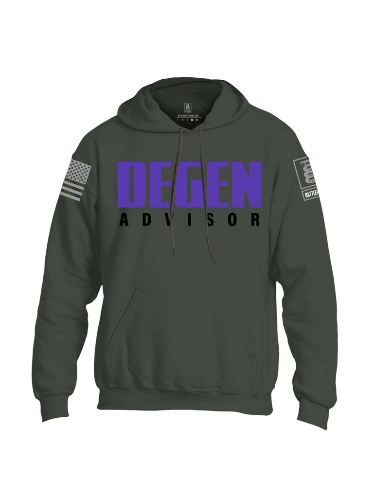 Battleraddle Degen Advisor Grey Sleeves Uni Cotton Blended Hoodie With Pockets
