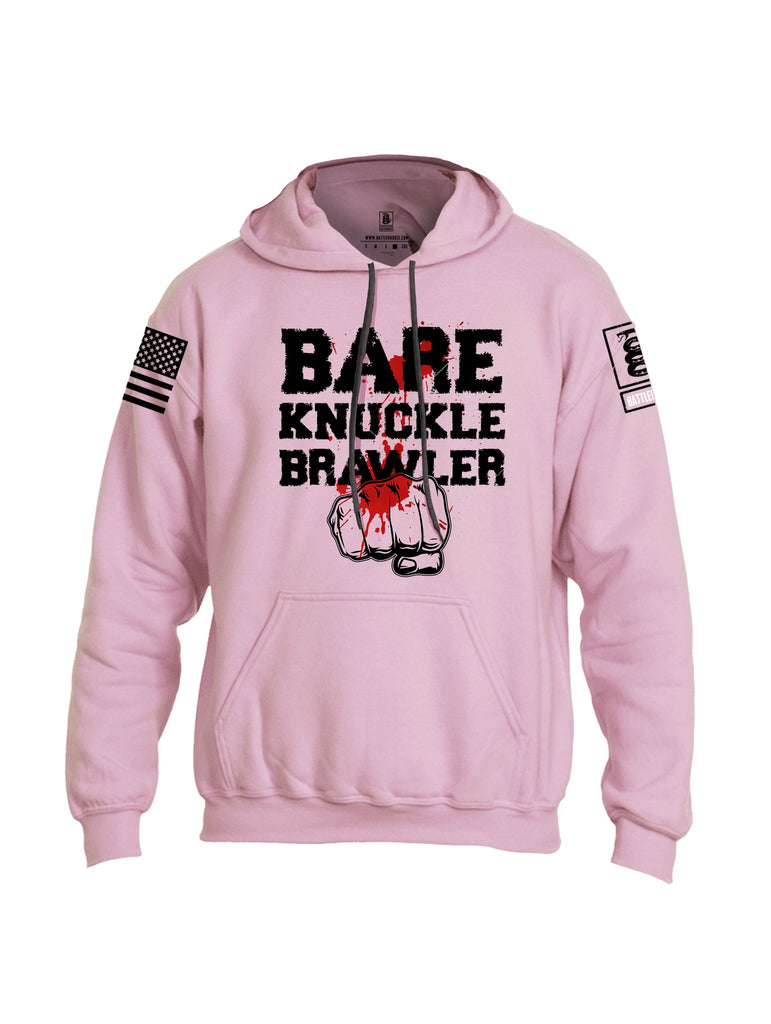 Battleraddle Bare Knuckle Brawler  Black Sleeves Uni Cotton Blended Hoodie With Pockets