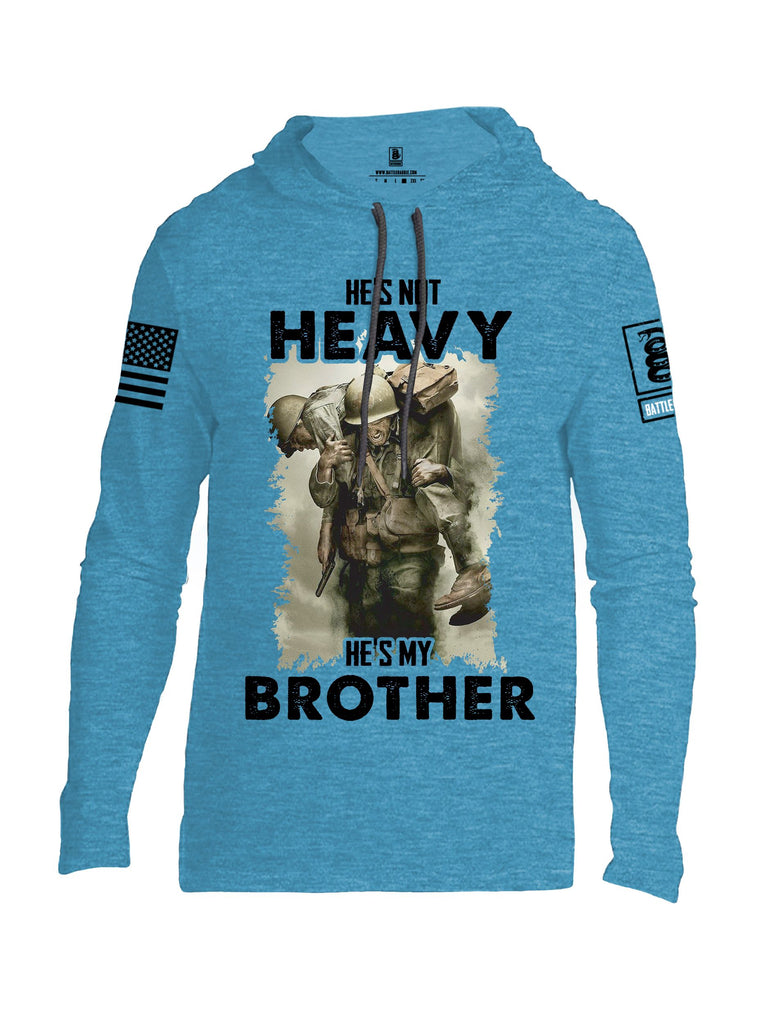 Battleraddle He'S Not Heavy He'S My Brother Black Sleeves Men Cotton Thin Cotton Lightweight Hoodie