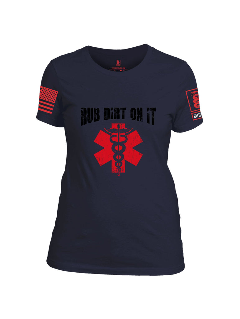 Battleraddle Rub Dirt On It Red Sleeves Women Cotton Crew Neck T-Shirt