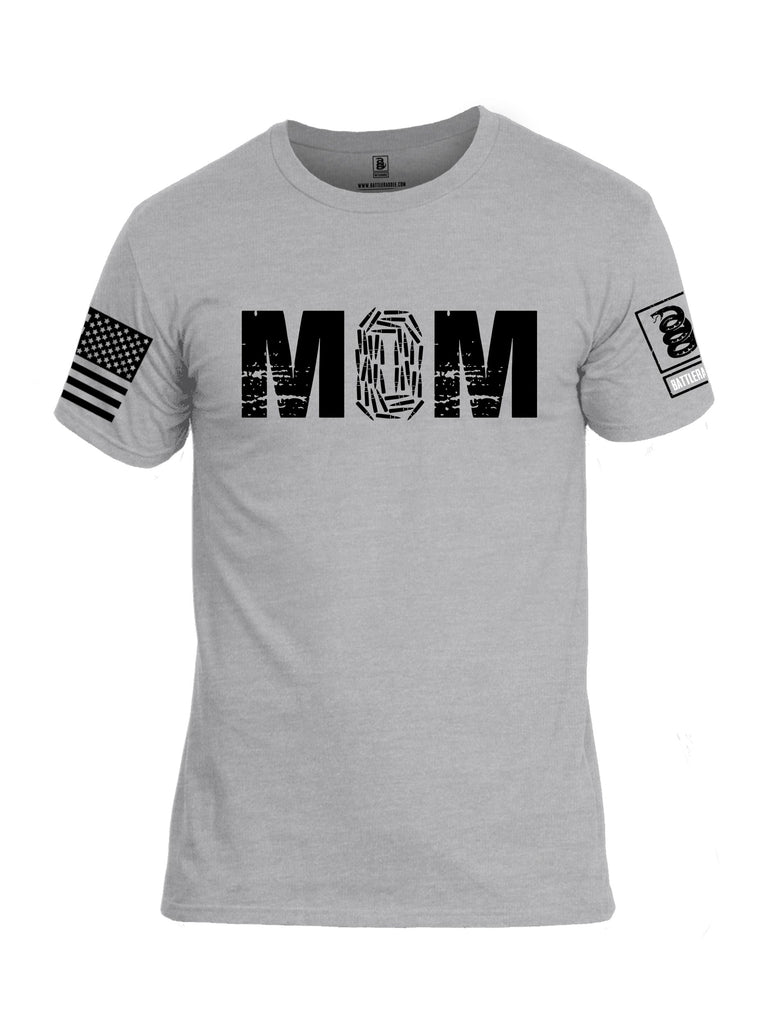 Battleraddle Mom Bullets Black Sleeves Men Cotton Crew Neck T-Shirt