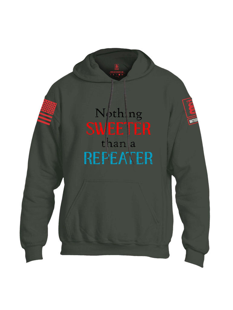 Battleraddle Nothing Sweeter Than A Repeater Red Sleeves Uni Cotton Blended Hoodie With Pockets