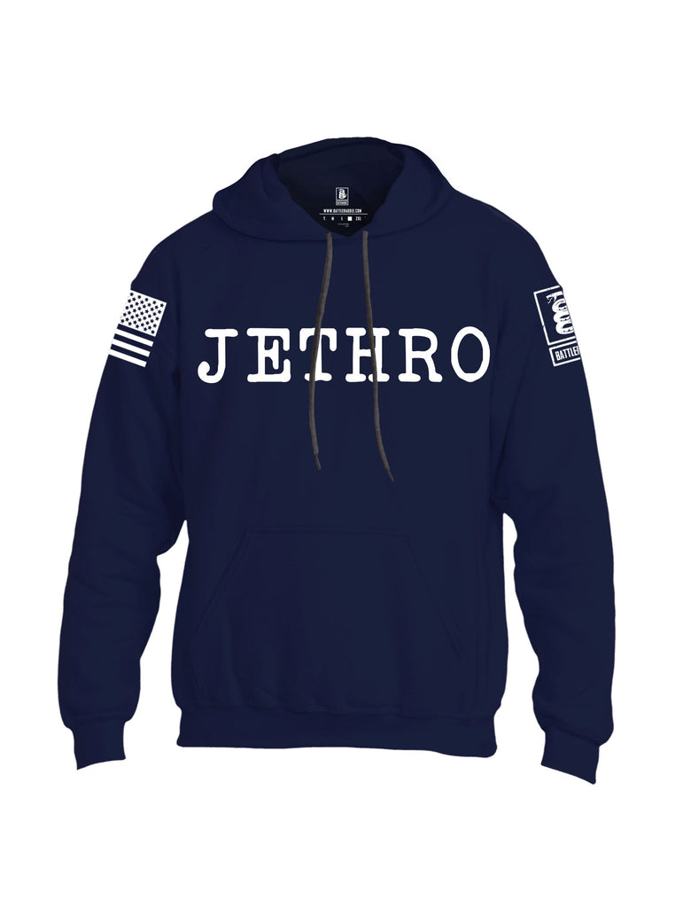 Battleraddle Jethro  White Sleeves Uni Cotton Blended Hoodie With Pockets