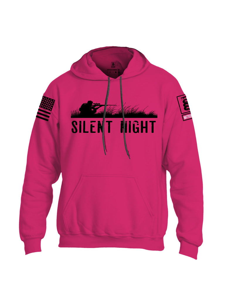 Battleraddle Silent Night  Black Sleeves Uni Cotton Blended Hoodie With Pockets