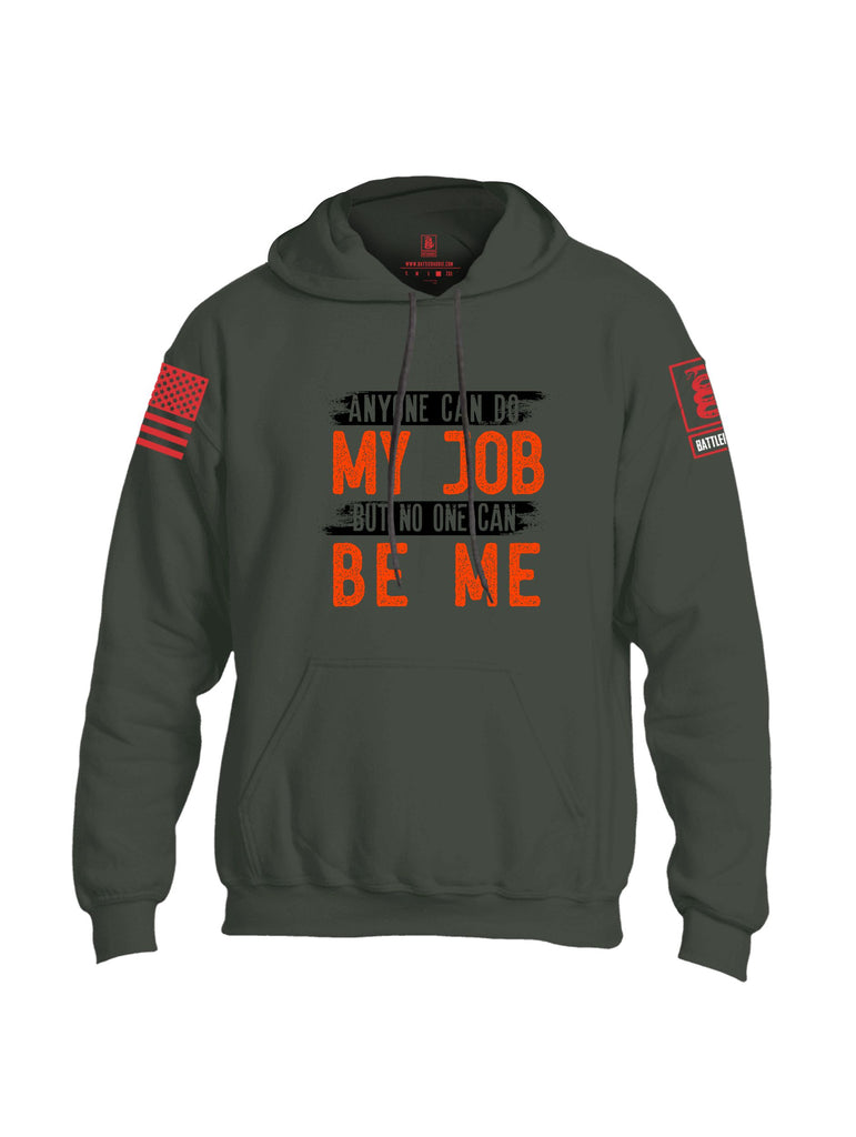 Battleraddle Anyone Can Do My Job Red Sleeves Uni Cotton Blended Hoodie With Pockets