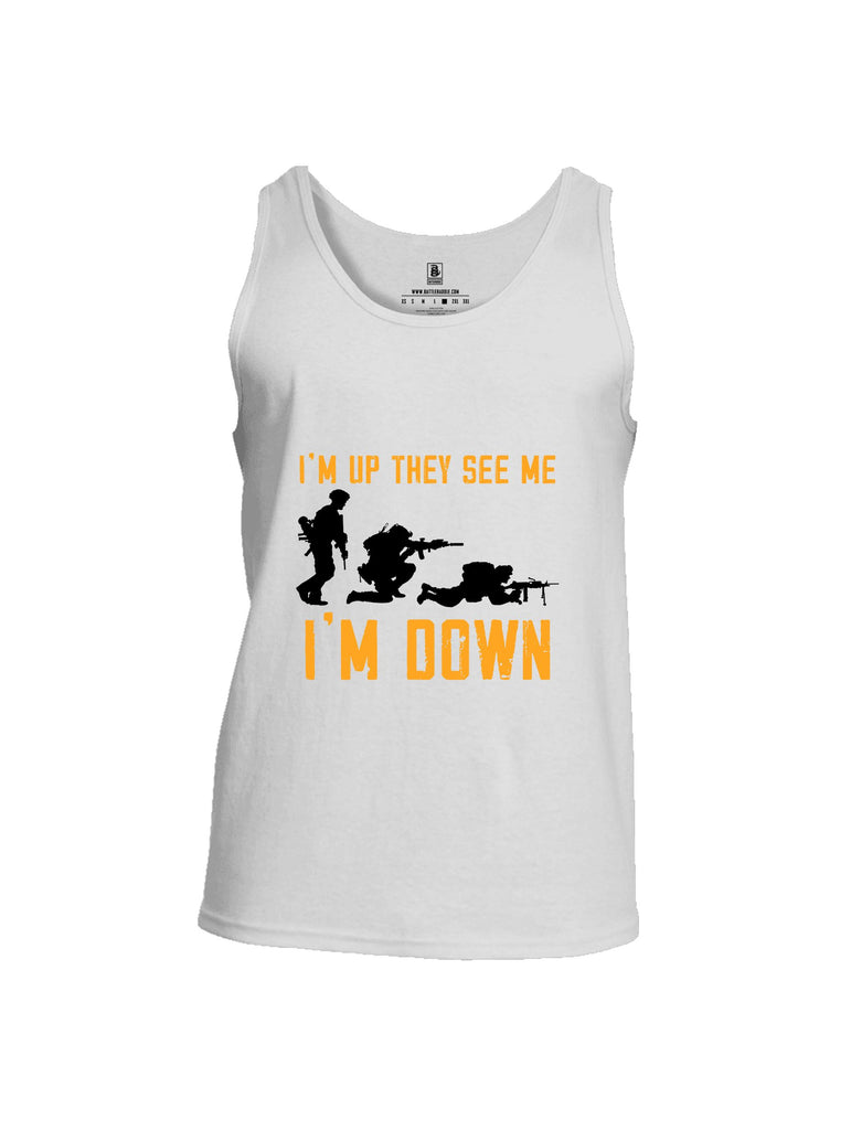 Battleraddle Im Up They See Me   Black Sleeves Men Cotton Cotton Tank Top