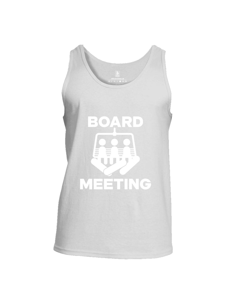 Battleraddle Board Meeting White Sleeves Men Cotton Cotton Tank Top