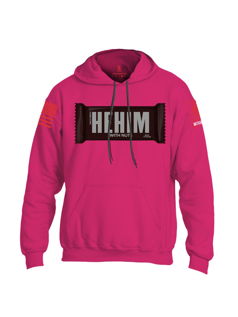 Battleraddle Hehim Choco Bar  Red Sleeves Uni Cotton Blended Hoodie With Pockets