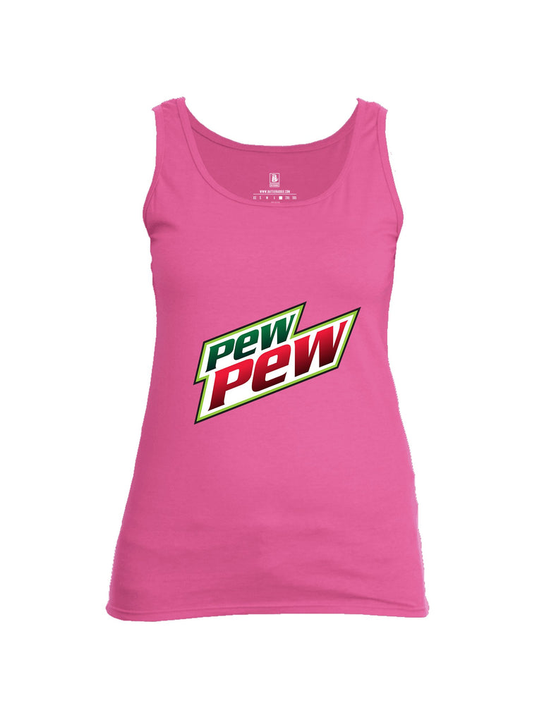 Battleraddle Pew Pew White Sleeves Women Cotton Cotton Tank Top