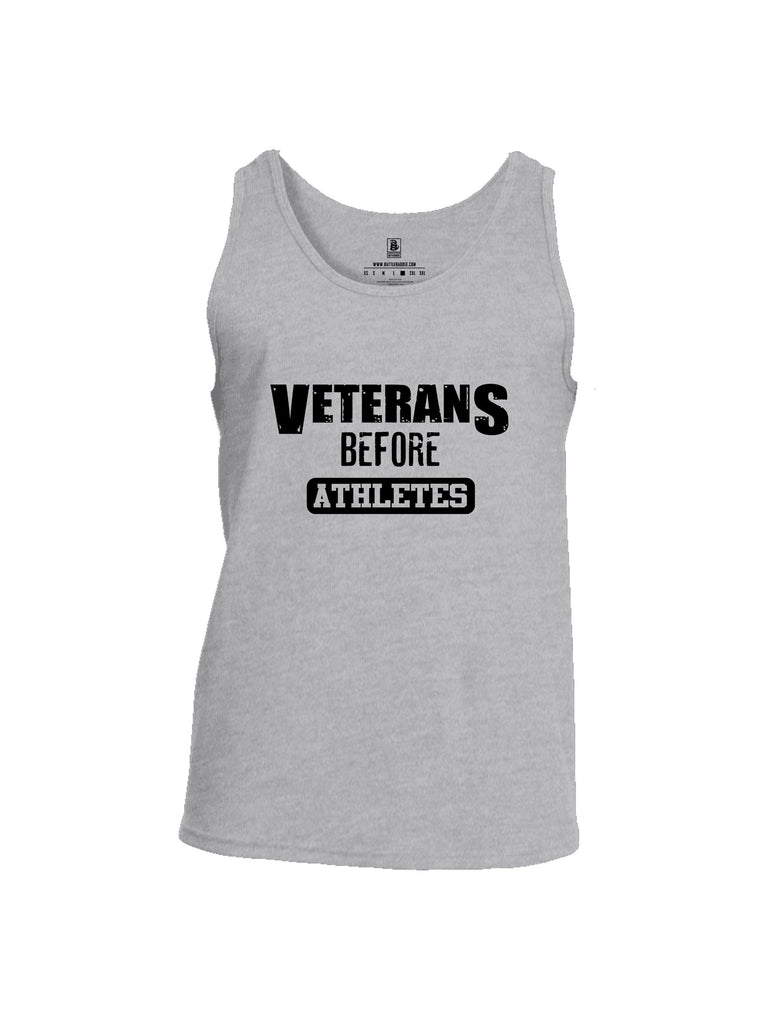 Battleraddle Veterans Before Athletes Black Sleeves Men Cotton Cotton Tank Top