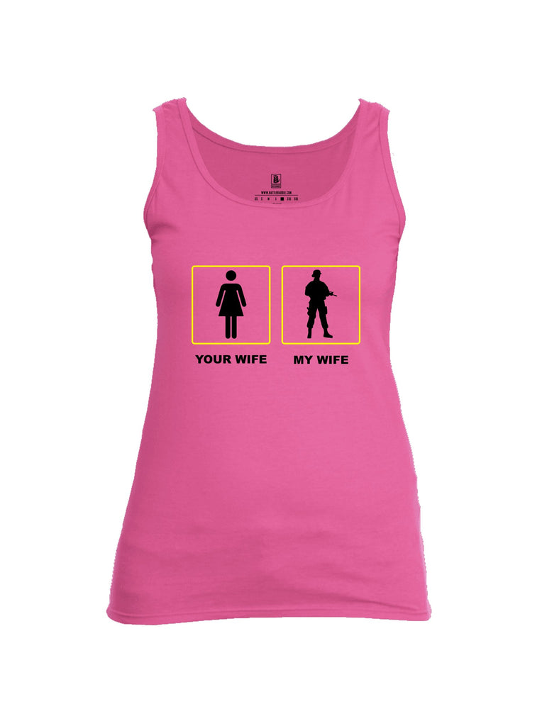 Battleraddle Your Wife My Wife Black Sleeves Women Cotton Cotton Tank Top