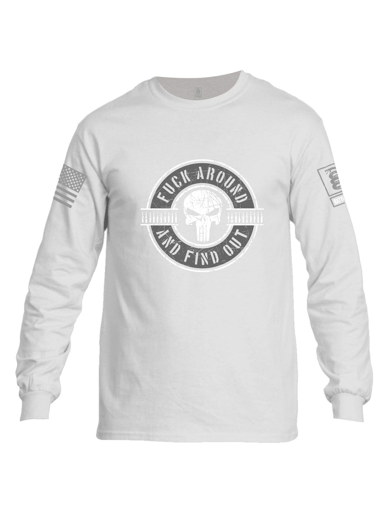 Battleraddle Faafo Punisher Grey Sleeves Men Cotton Crew Neck Long Sleeve T Shirt