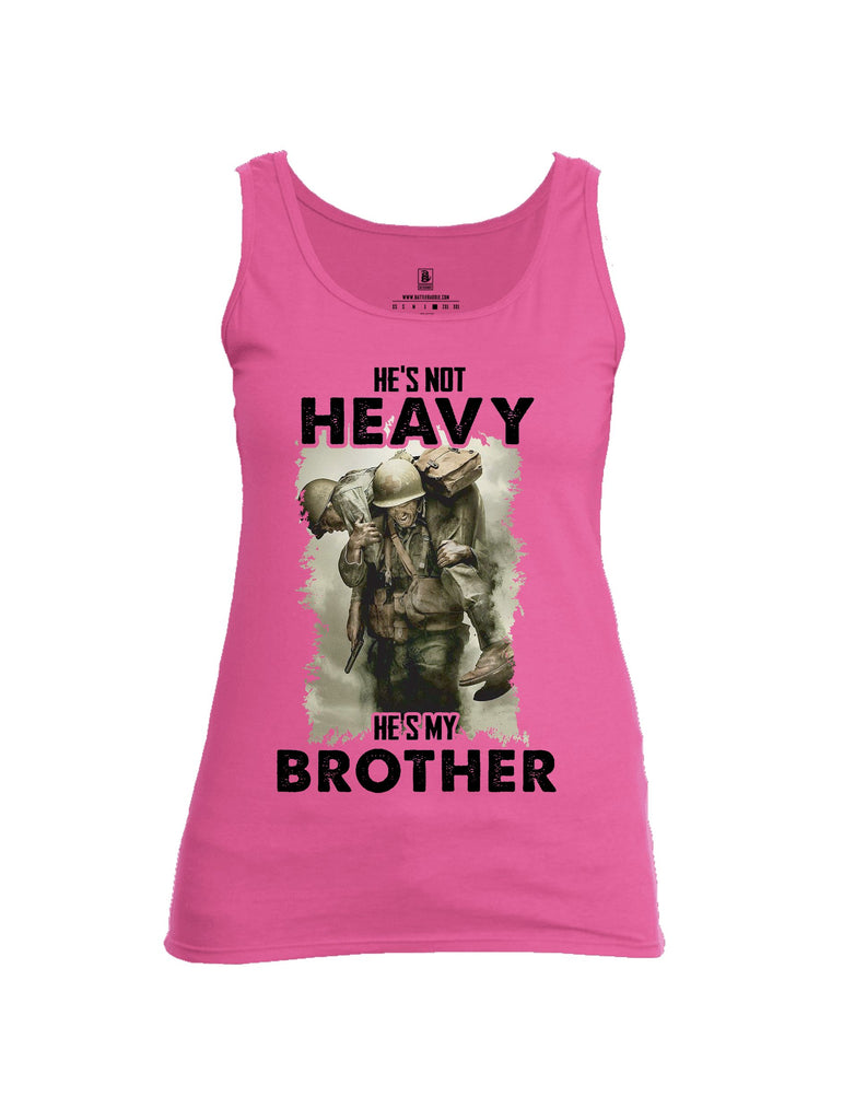 Battleraddle He'S Not Heavy He'S My Brother Black Sleeves Women Cotton Cotton Tank Top