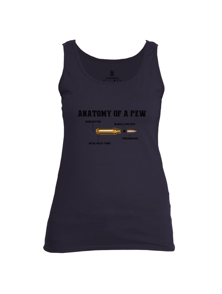 Battleraddle Anatomy Of A Pew Black Sleeves Women Cotton Cotton Tank Top