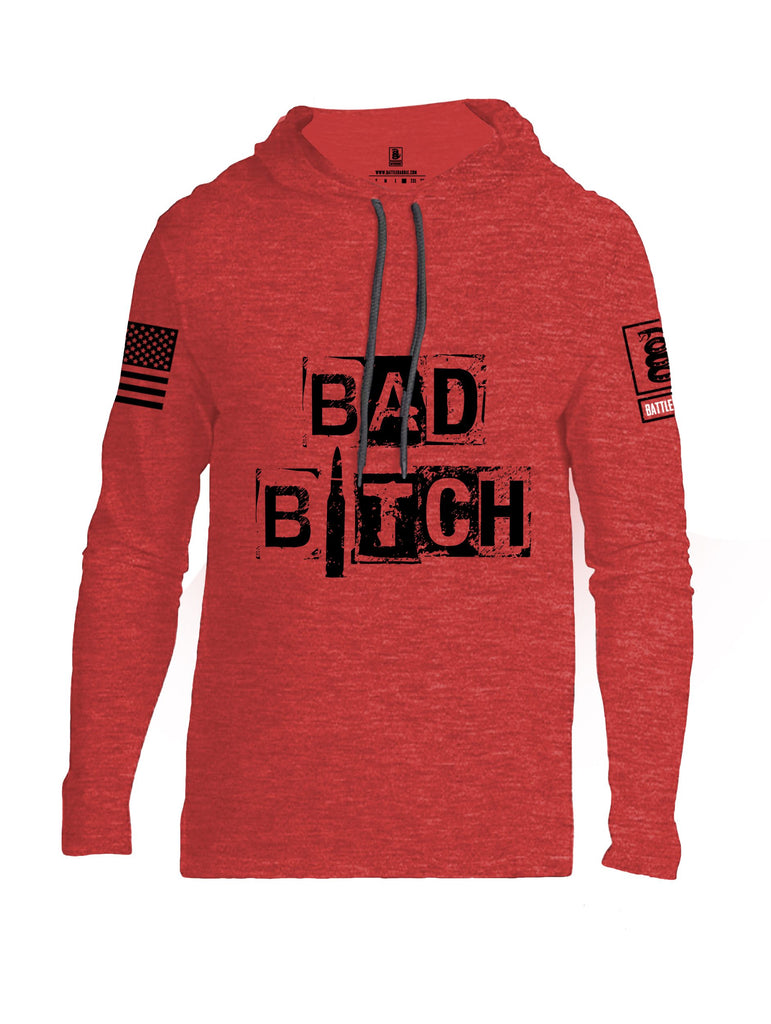 Battleraddle Bad Bitch Black Sleeves Men Cotton Thin Cotton Lightweight Hoodie