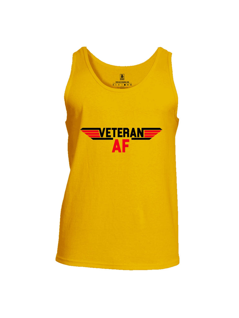 Battleraddle Veteran Af  Black Sleeves Men Cotton Cotton Tank Top