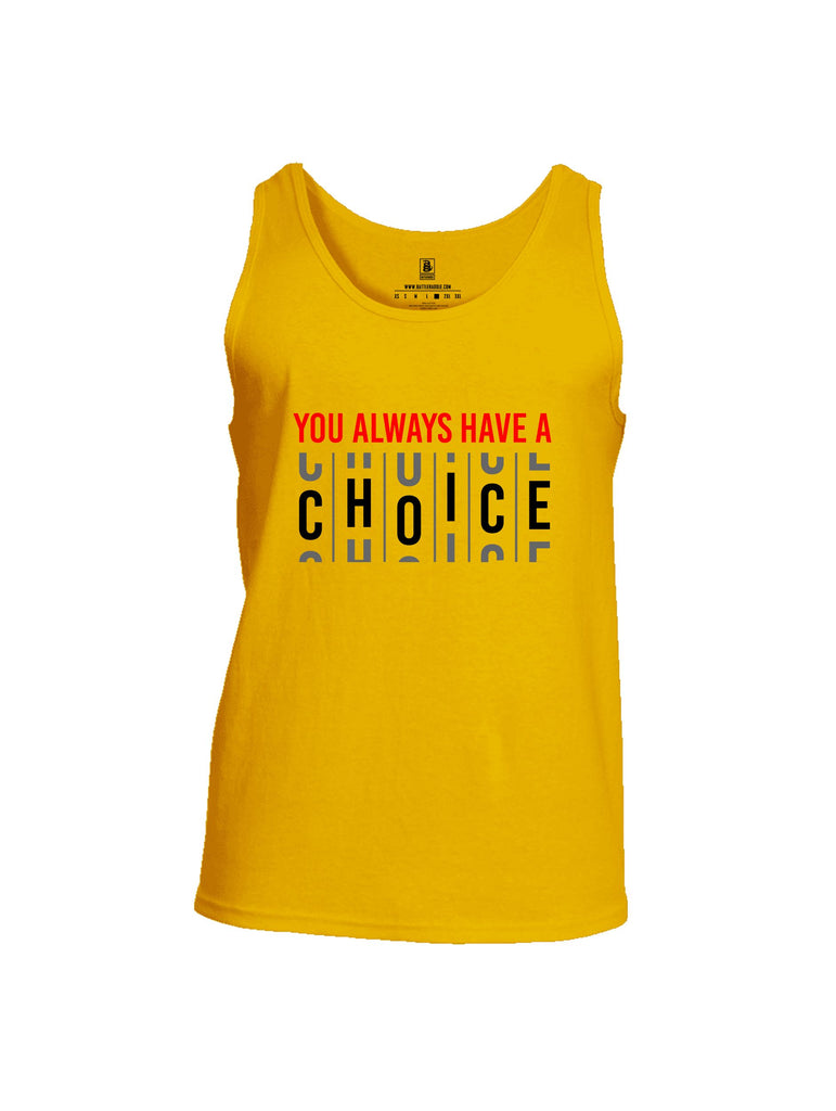 Battleraddle You Always Have A Choice Black Sleeves Men Cotton Cotton Tank Top