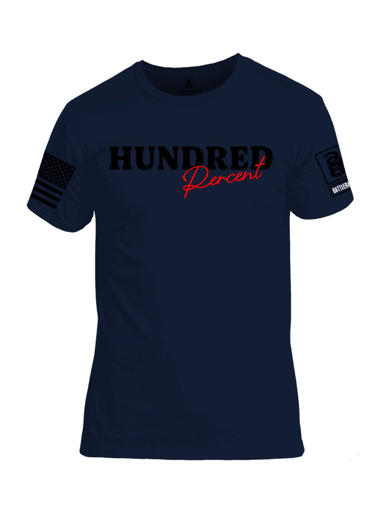 Battleraddle Hundred Percent Black Sleeves Men Cotton Crew Neck T-Shirt