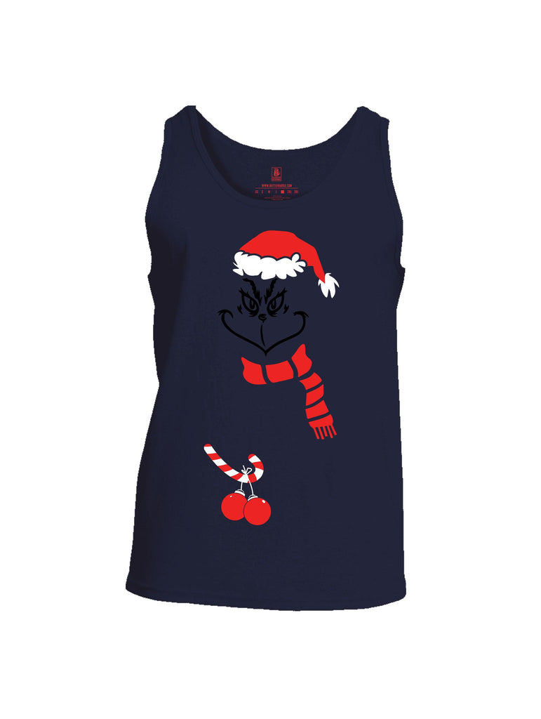 Battleraddle Grinch Christmas Balls Red Sleeves Men Cotton Cotton Tank Top