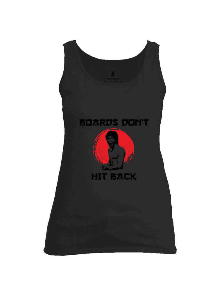 Battleraddle Boards Don'T Hit Back Black Sleeves Women Cotton Cotton Tank Top