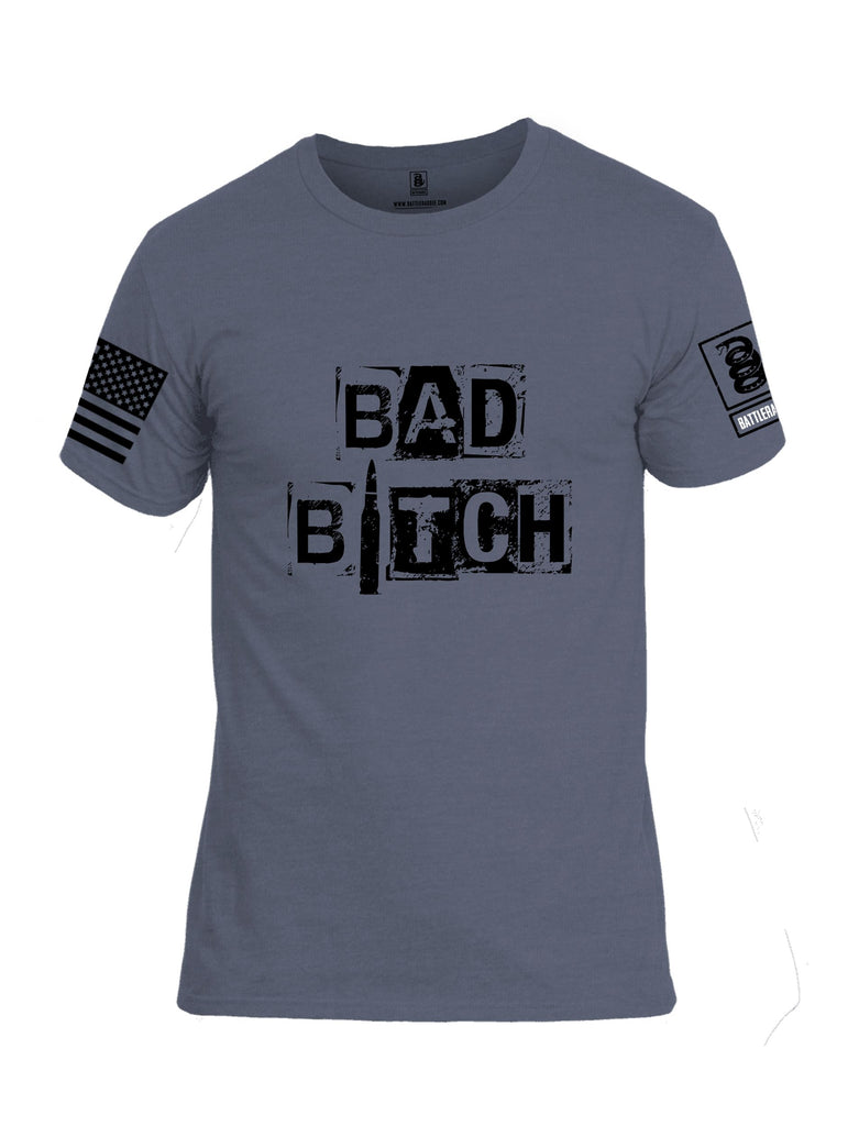 Battleraddle Bad Bitch Black Sleeves Men Cotton Crew Neck T-Shirt