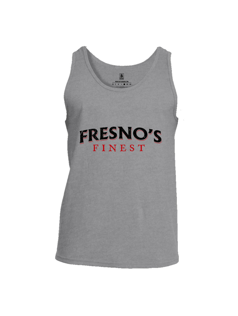 Battleraddle Fresnos Finest  Black Sleeves Men Cotton Cotton Tank Top