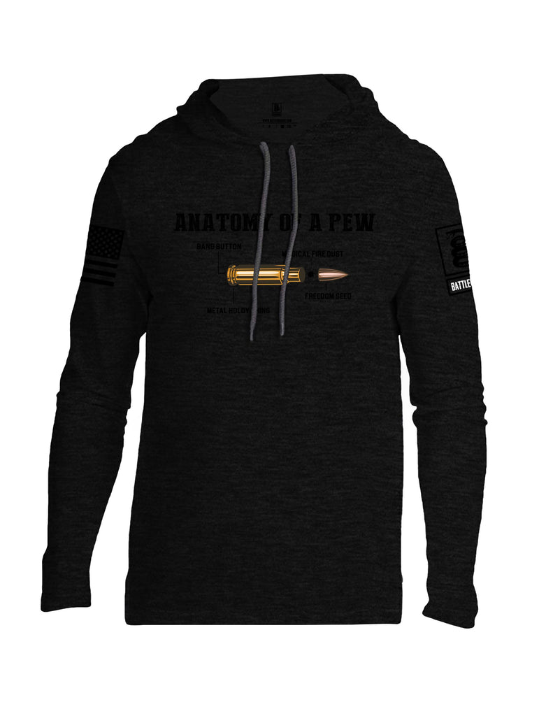 Battleraddle Anatomy Of A Pew Black Sleeves Men Cotton Thin Cotton Lightweight Hoodie