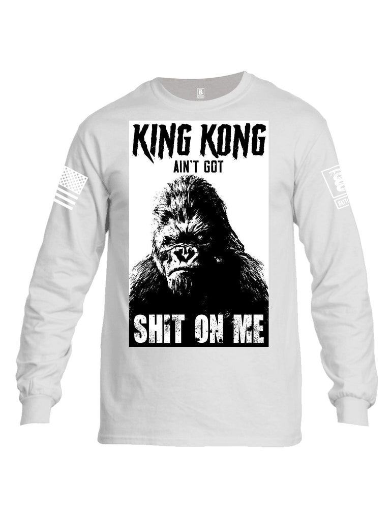 Battleraddle King Kong Ain'T Got Shit On Me White Sleeves Men Cotton Crew Neck Long Sleeve T Shirt