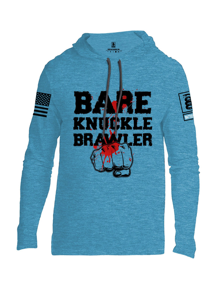 Battleraddle Bare Knuckle Brawler  Black Sleeves Men Cotton Thin Cotton Lightweight Hoodie