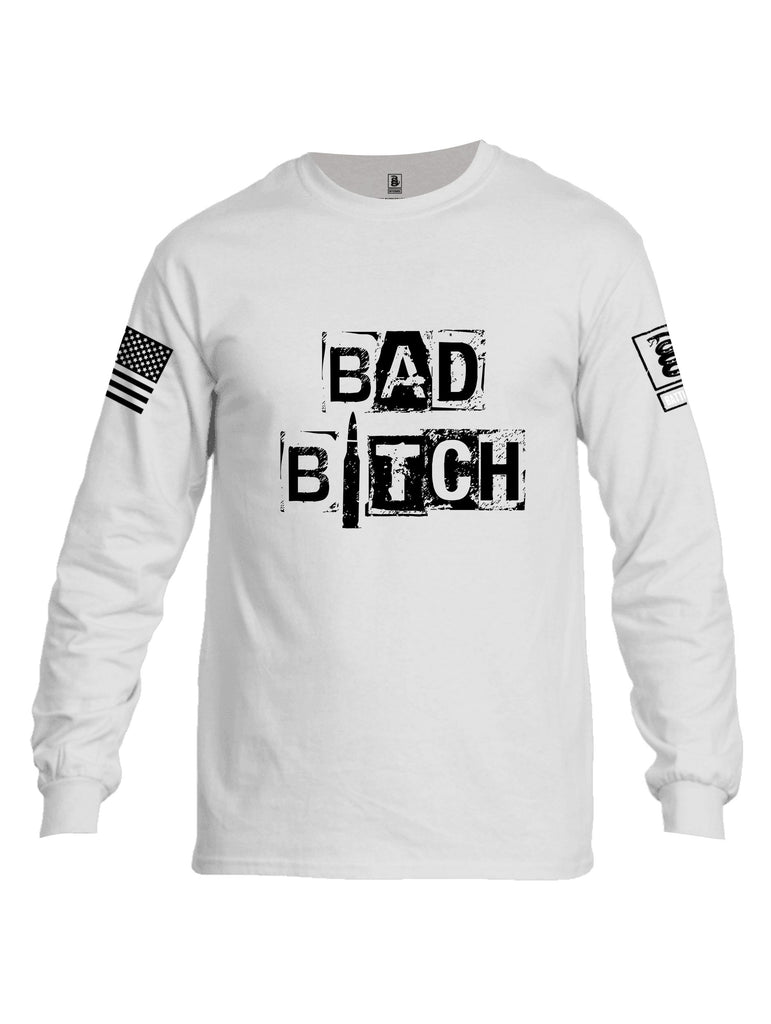 Battleraddle Bad Bitch Black Sleeves Men Cotton Crew Neck Long Sleeve T Shirt