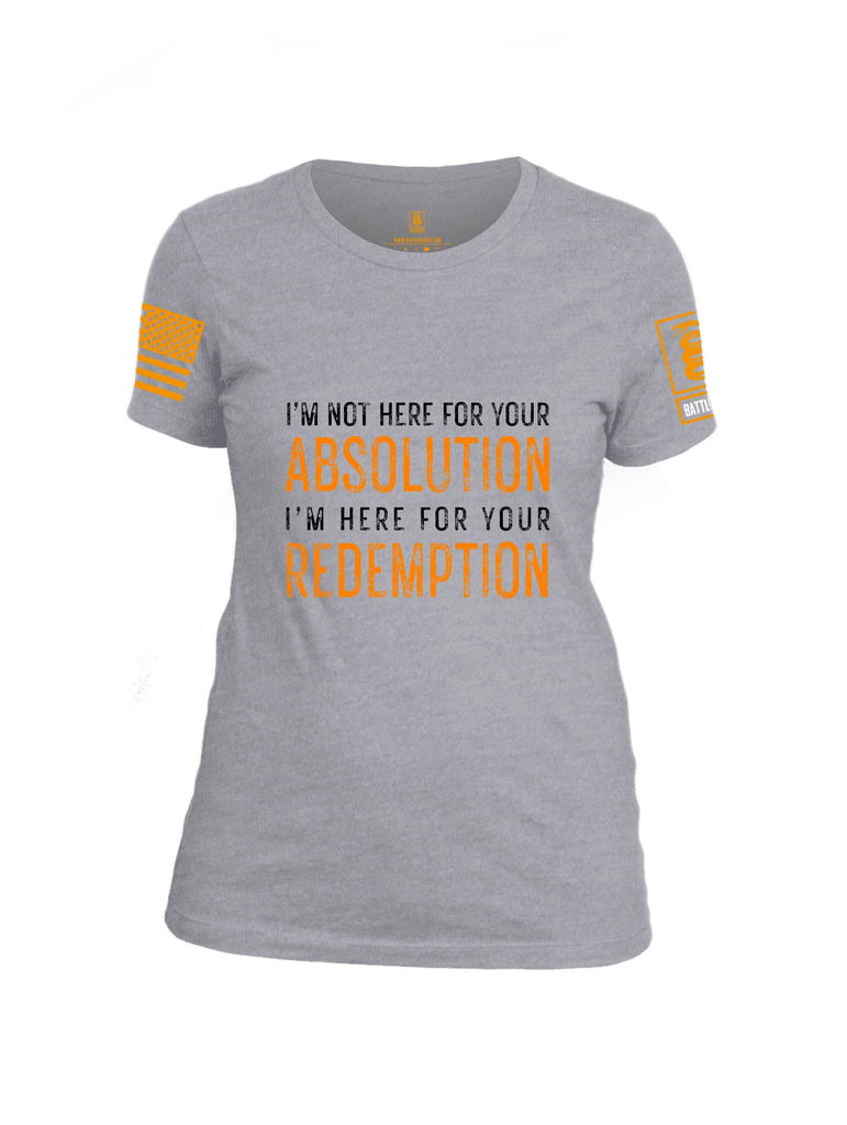 Battleraddle I'M Not Here For Your Absolution Orange Sleeves Women Cotton Crew Neck T-Shirt