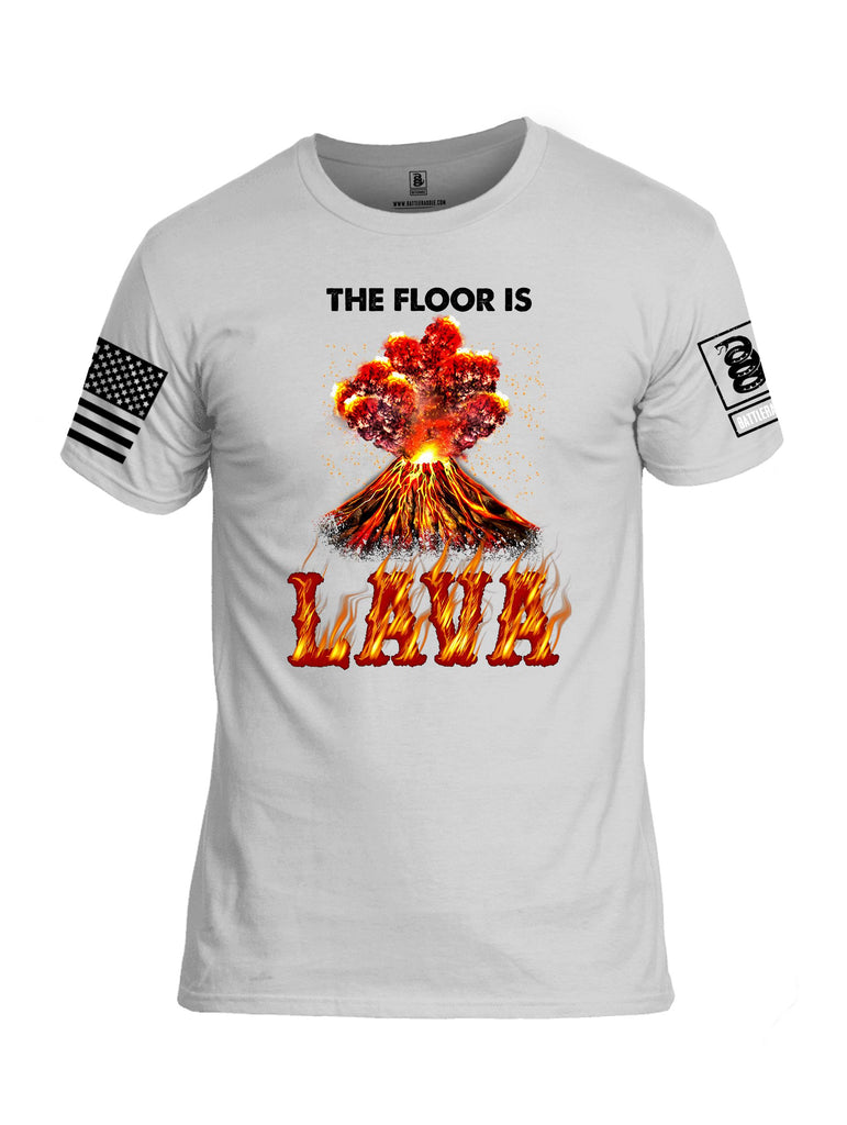 Battleraddle The Floor Is Lava Black Sleeves Men Cotton Crew Neck T-Shirt