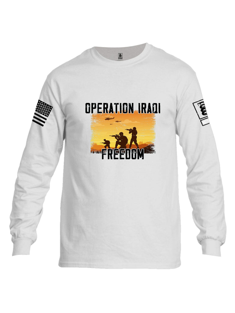 Battleraddle Operation Iraqi Freedom Soldiers Black Sleeves Men Cotton Crew Neck Long Sleeve T Shirt