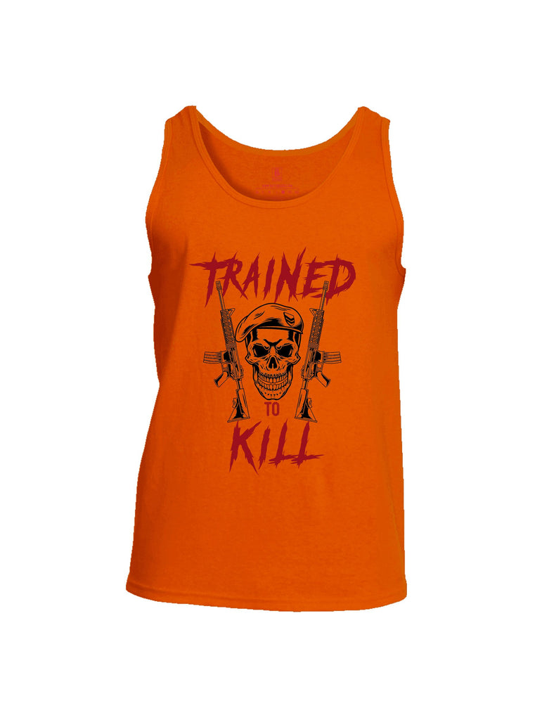 Battleraddle Trained To Kill  Red Sleeves Men Cotton Cotton Tank Top