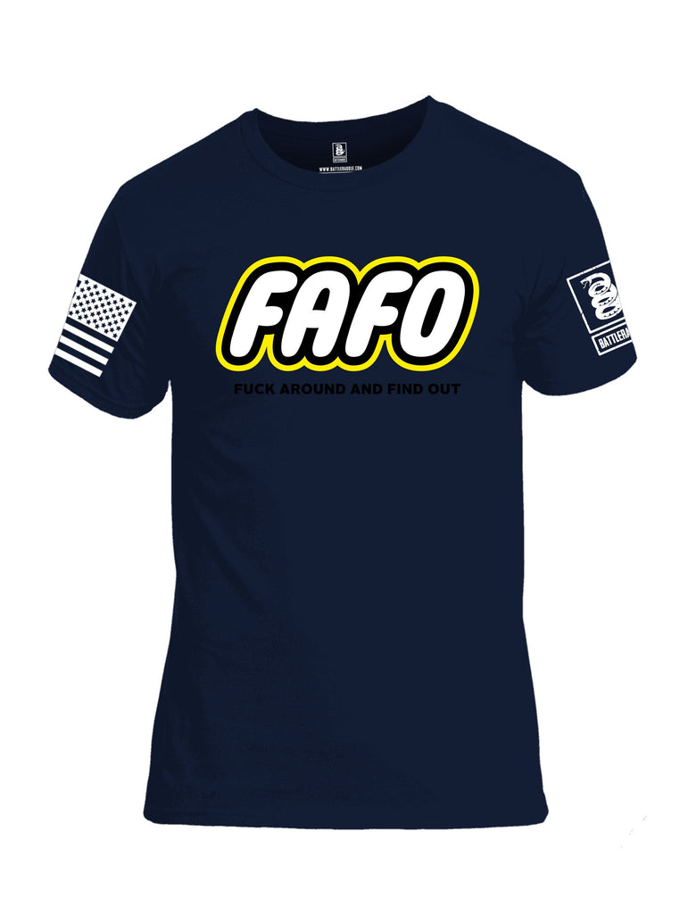 Battleraddle Fafo  White Sleeves Men Cotton Crew Neck T-Shirt