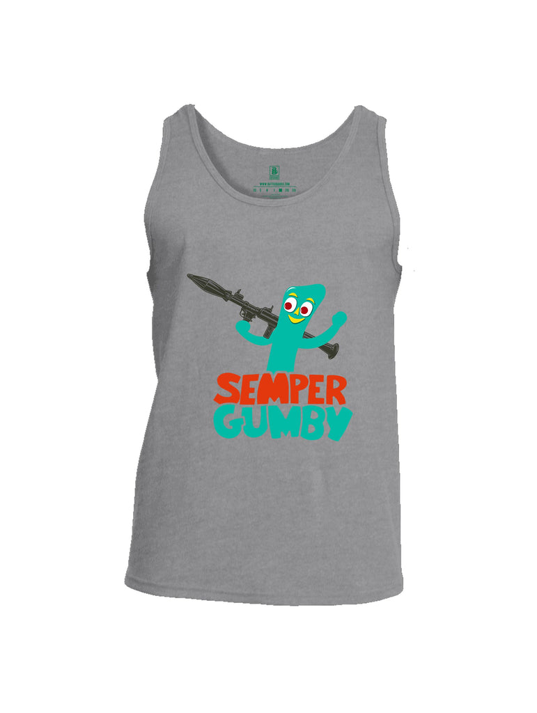 Battleraddle Semper Gumby Pearl Green Sleeves Men Cotton Cotton Tank Top