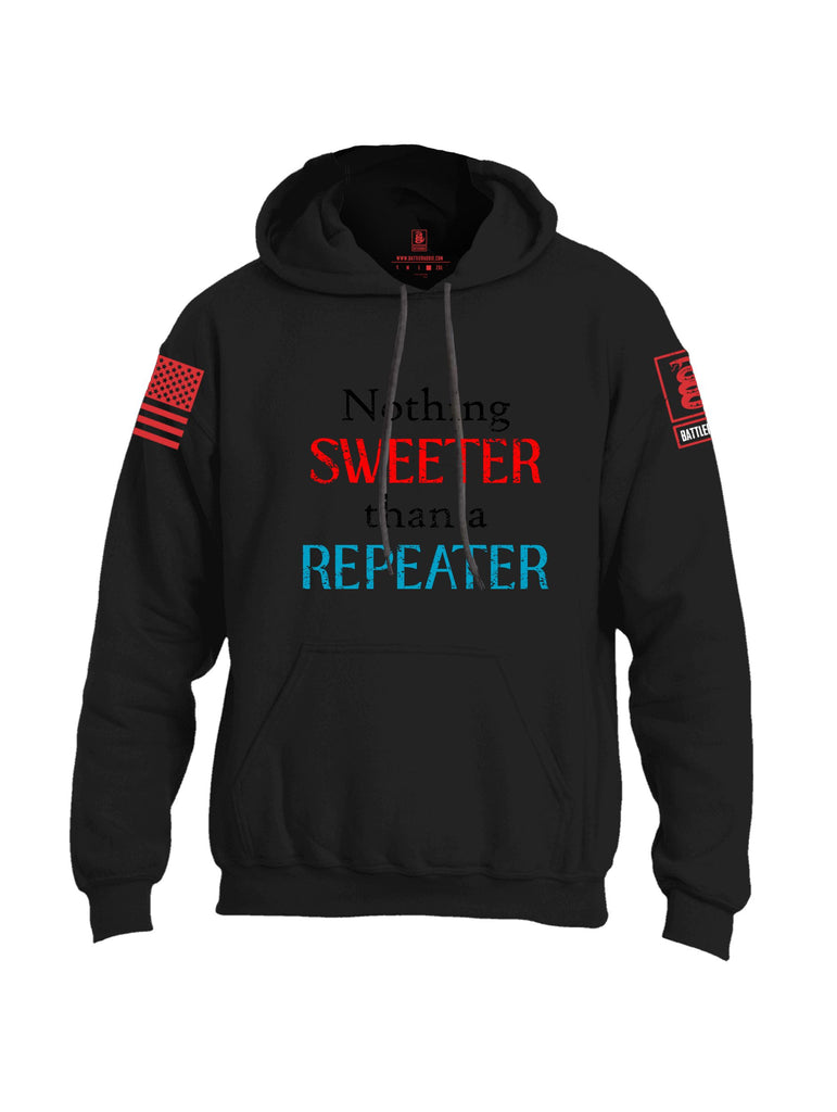 Battleraddle Nothing Sweeter Than A Repeater Red Sleeves Uni Cotton Blended Hoodie With Pockets
