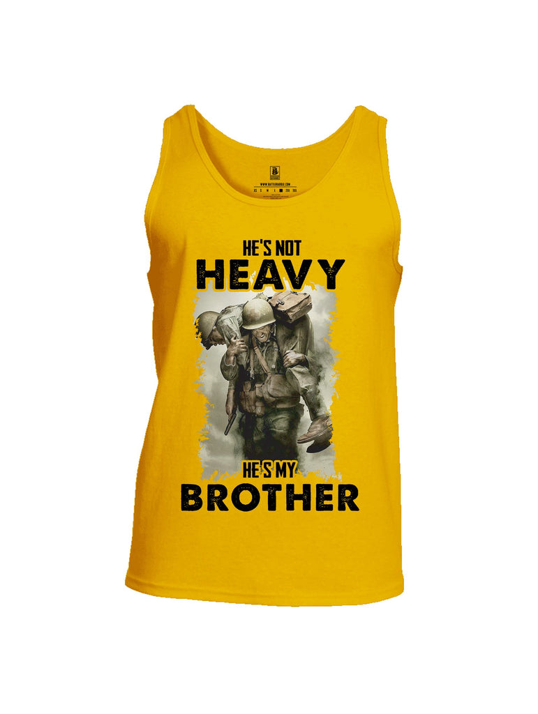Battleraddle He'S Not Heavy He'S My Brother Black Sleeves Men Cotton Cotton Tank Top