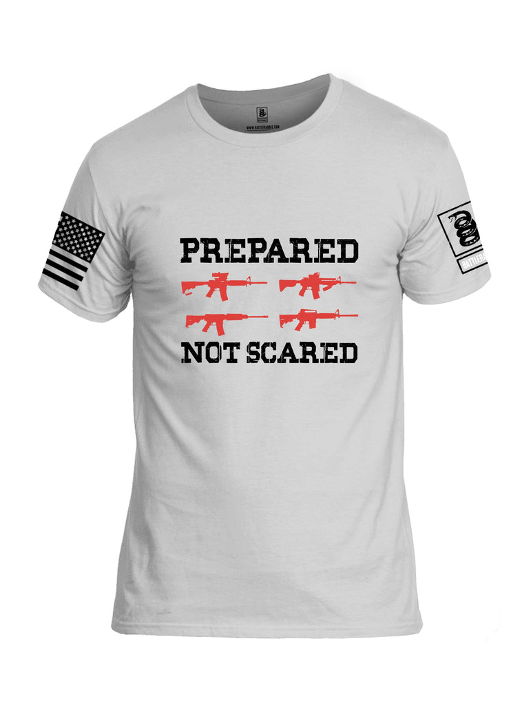 Battleraddle Prepared Not Scared Black Sleeves Men Cotton Crew Neck T-Shirt